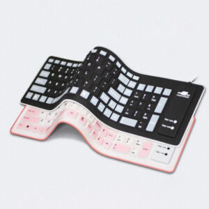 2021 Foldable Silicone Keyboard USB Wired Flexible Soft Waterproof Roll Up keycaps 109 keys Keyboard for PC Laptop Notebook